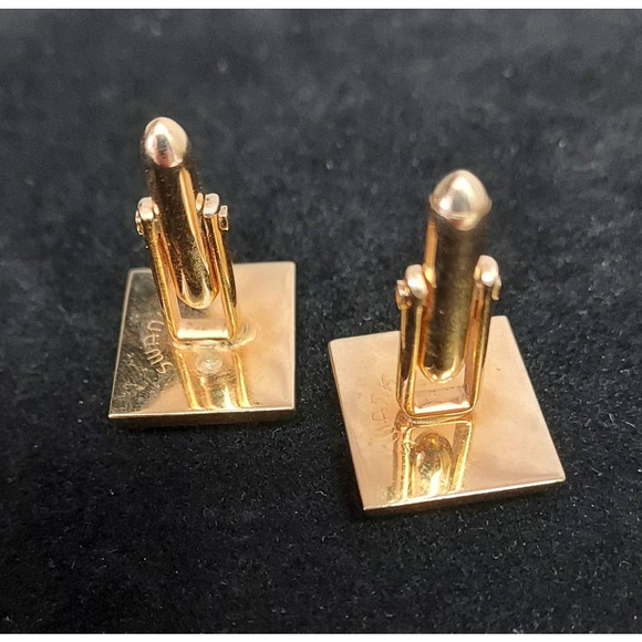 Vintage Swank Gold and Pearl Cuff Links - Picture 4 of 7